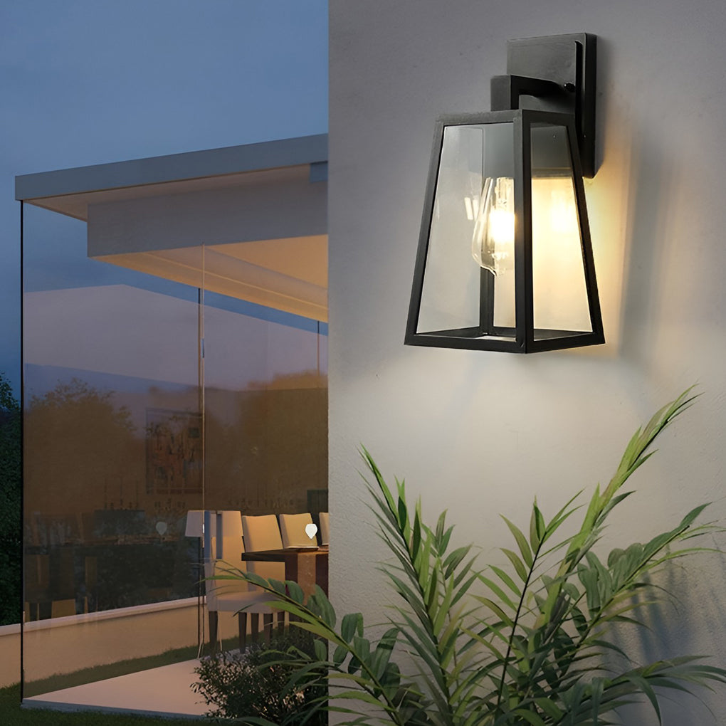 Larissa Trapezoidal LED Vintage Iron Outdoor Wall Light