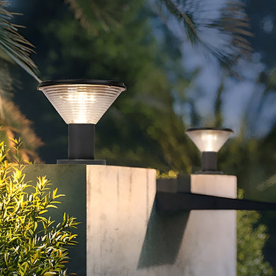 Jasper Circular Control Fence Aluminum Outdoor Post Lights