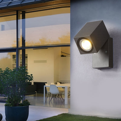 Constnt Square Sensor LED Aluminum Outdoor Wall Spot Lights