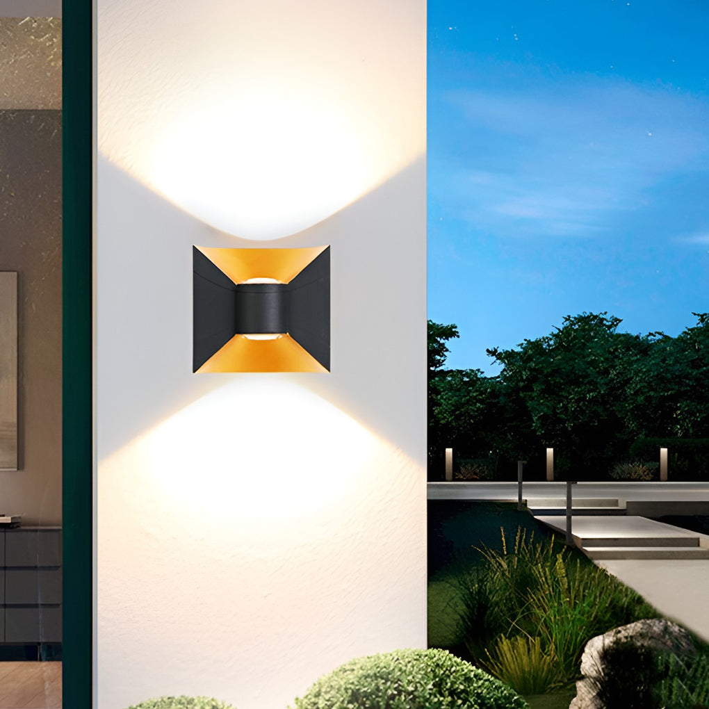 Fighte Square Modern Aluminum Outdoor Sconces
