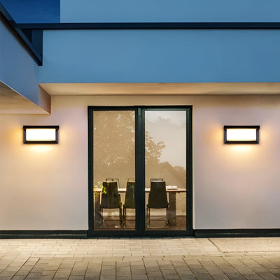 Luke Rectangle Control Induction Modern Aluminum Outdoor Sconces