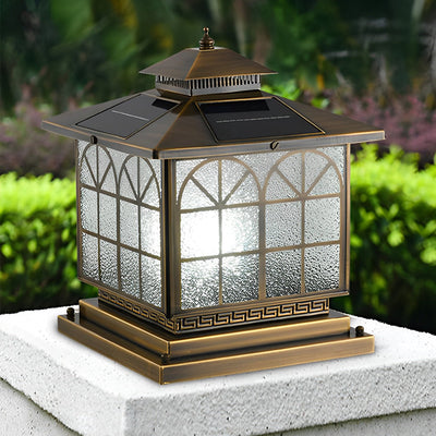 Octavia Classical LED Bronze Solar Outdoor Post Caps Lights