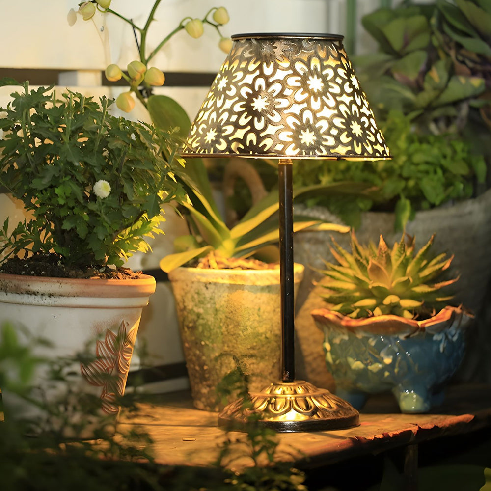 Winon Hollow LED Moroccan Iron Outdoor Floor Lamps