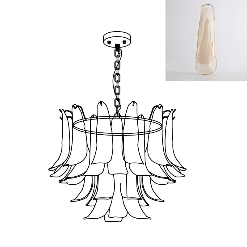 Glyra Amber Bloom Chandelier