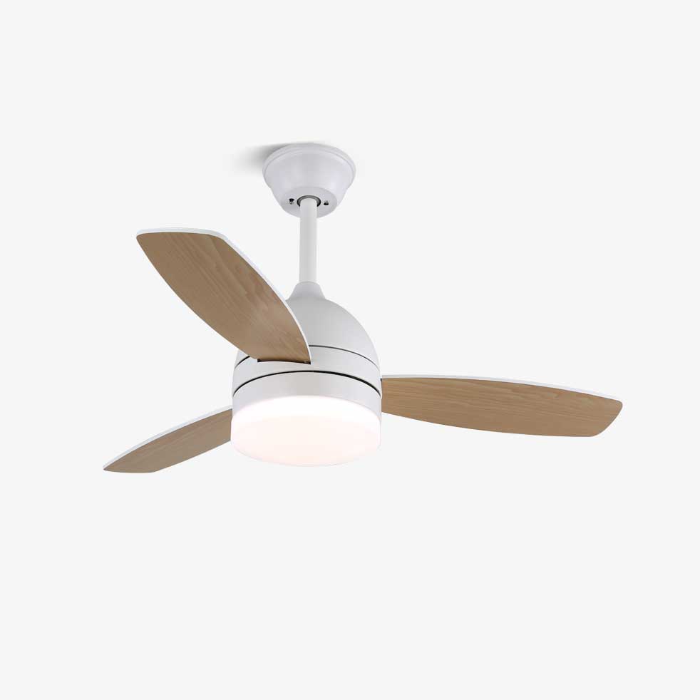 Selena Minimalist Wood Ceiling Fan Light