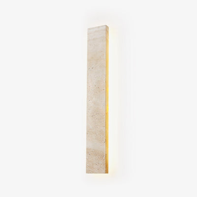 Tavoelia Slim Rectangle Travertine Linear Wall Light