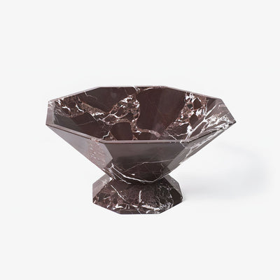 Selinel Facet Marble Pedestal Bowl