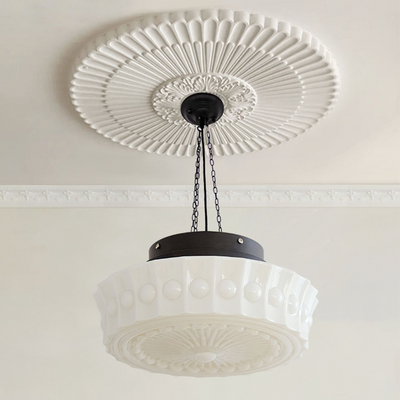 Valentina Vintage French Country Dome Pendant Light Living Room - Neutral Decor