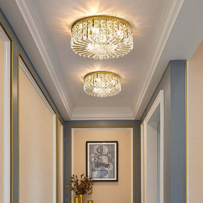 Kristy Luxury Flush Mount /Crystal Ceiling Light - Neutral Decor