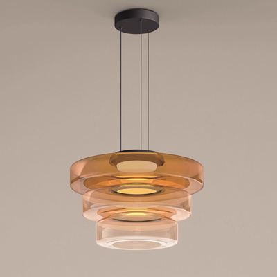 Valentina Glass Pendant Light Multi-tiered Structure - Neutral Decor