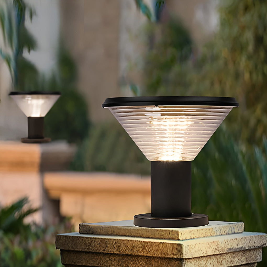 Jasper Circular Control Fence Aluminum Outdoor Post Lights