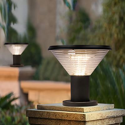 Jasper Circular Control Fence Aluminum Outdoor Post Lights