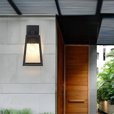 Larissa Trapezoidal LED Vintage Iron Outdoor Wall Light