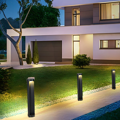 Scarlett Modern Cylinder Lawn Metal Outdoor Lamp