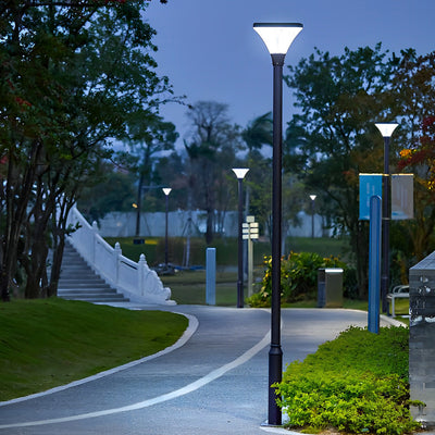 Strgth Stripes Square Modern Aluminum Outdoor Post Lamp