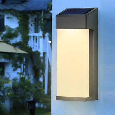 Laon Rectangular LED Light-controlled Aluminum Outdoor Sconce Light