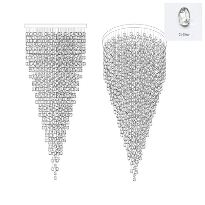 Belora Postmodern Luxury Stone Crystal Chandelier