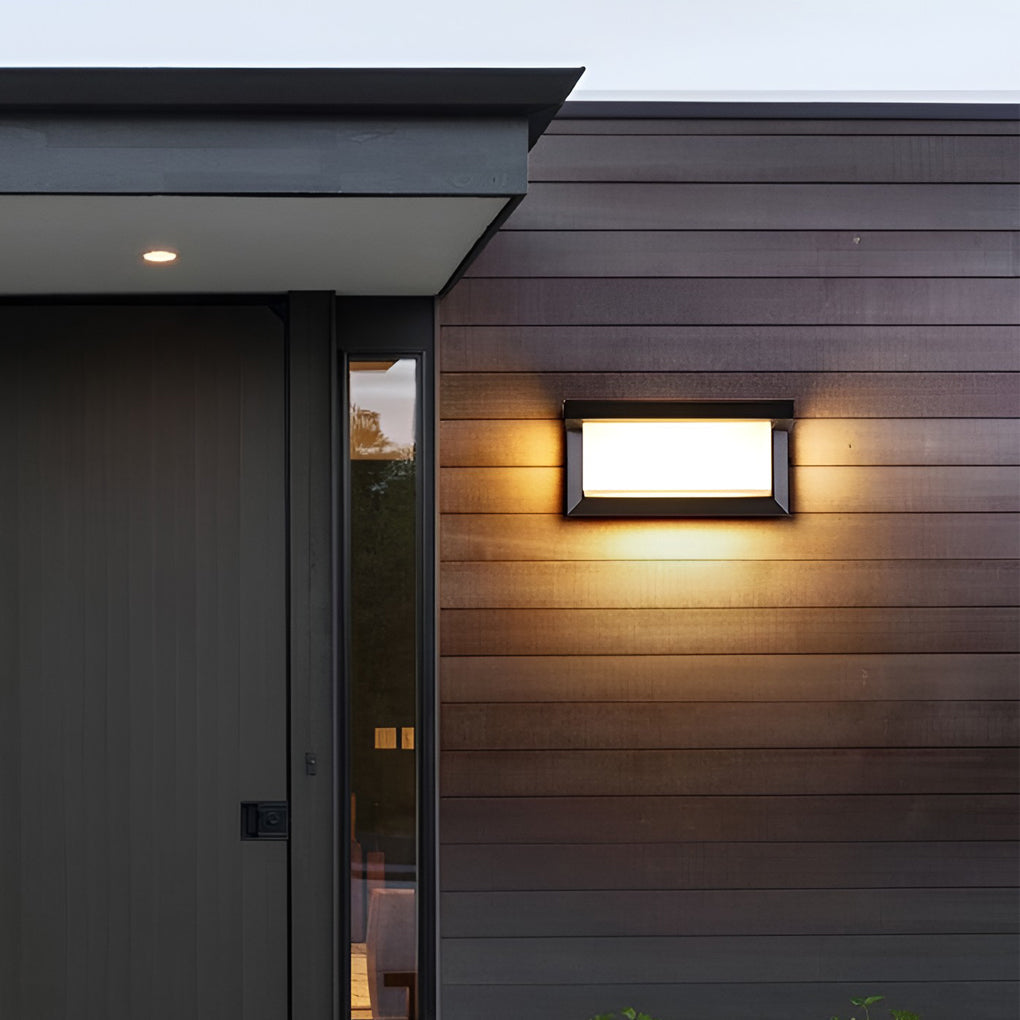 Luke Rectangle Control Induction Modern Aluminum Outdoor Sconces