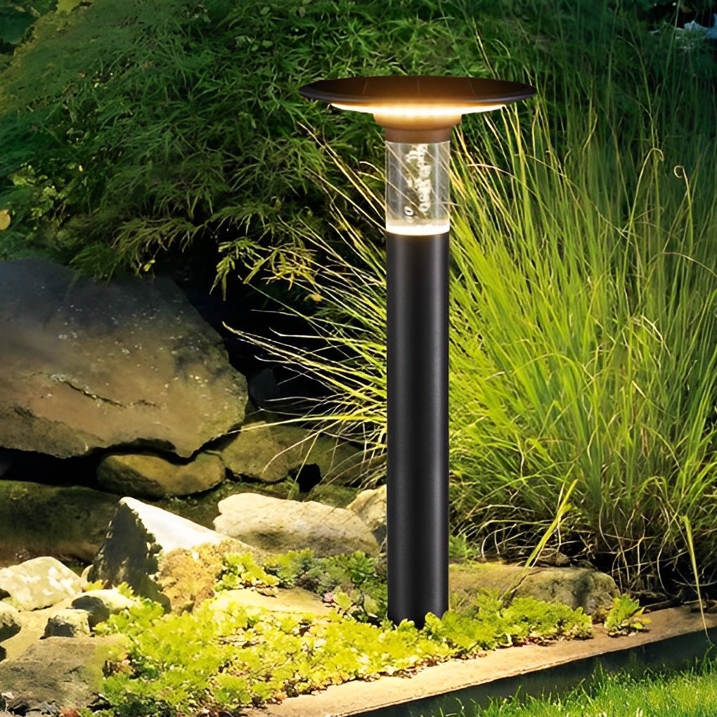 Nancy Solar Round Top Disk Aluminum Down Path Lighting