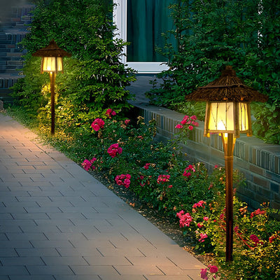 Wyne Branch Pattern Versatile Bamboo Outdoor Light