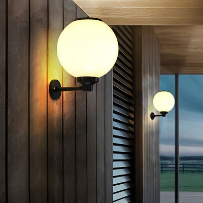 Silver Round LED Modern Aluminum Outdoor Wall Lamp