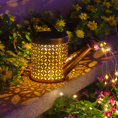 Liia Kettle LED Solar Unique Efficient Iron Outdoor Light