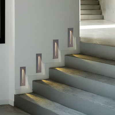 Kingly Industrial Rectangle Stair Aluminum Outdoor Wall Lights