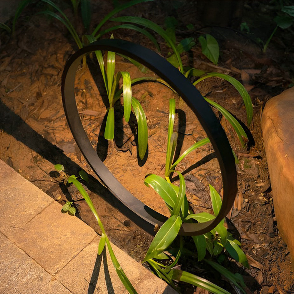 Floyd Elegant Circular Ring Aluminum Outdoor Pathway Light