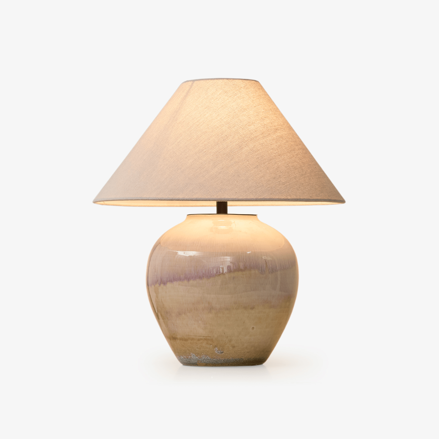 Gradient Hued Ceramic Jar Table Lamp