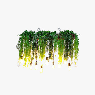 Ritta Natural Decorative Rectangular Plant Pendant Light - Neutral Decor