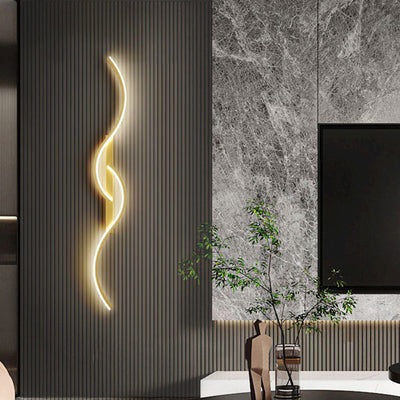 Arisha Modern Linear Wave Bedroom Wall Lamp Living Room - Neutral Decor