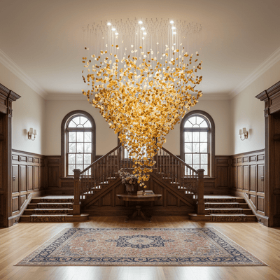Polychrome Mineral Quartz Cascade Chandelier