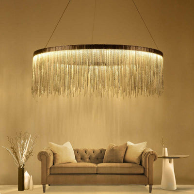 Arisha Tassel Chain Art Deco Pendant Light Living Room Hall - Neutral Decor