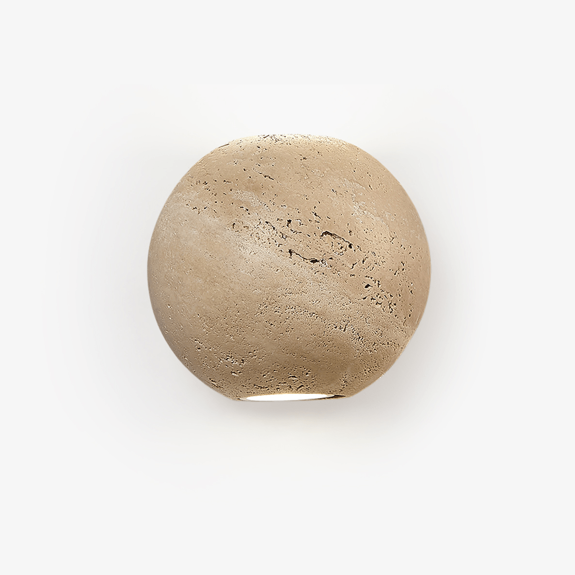 Travian Travertine Globe Wall Sconce