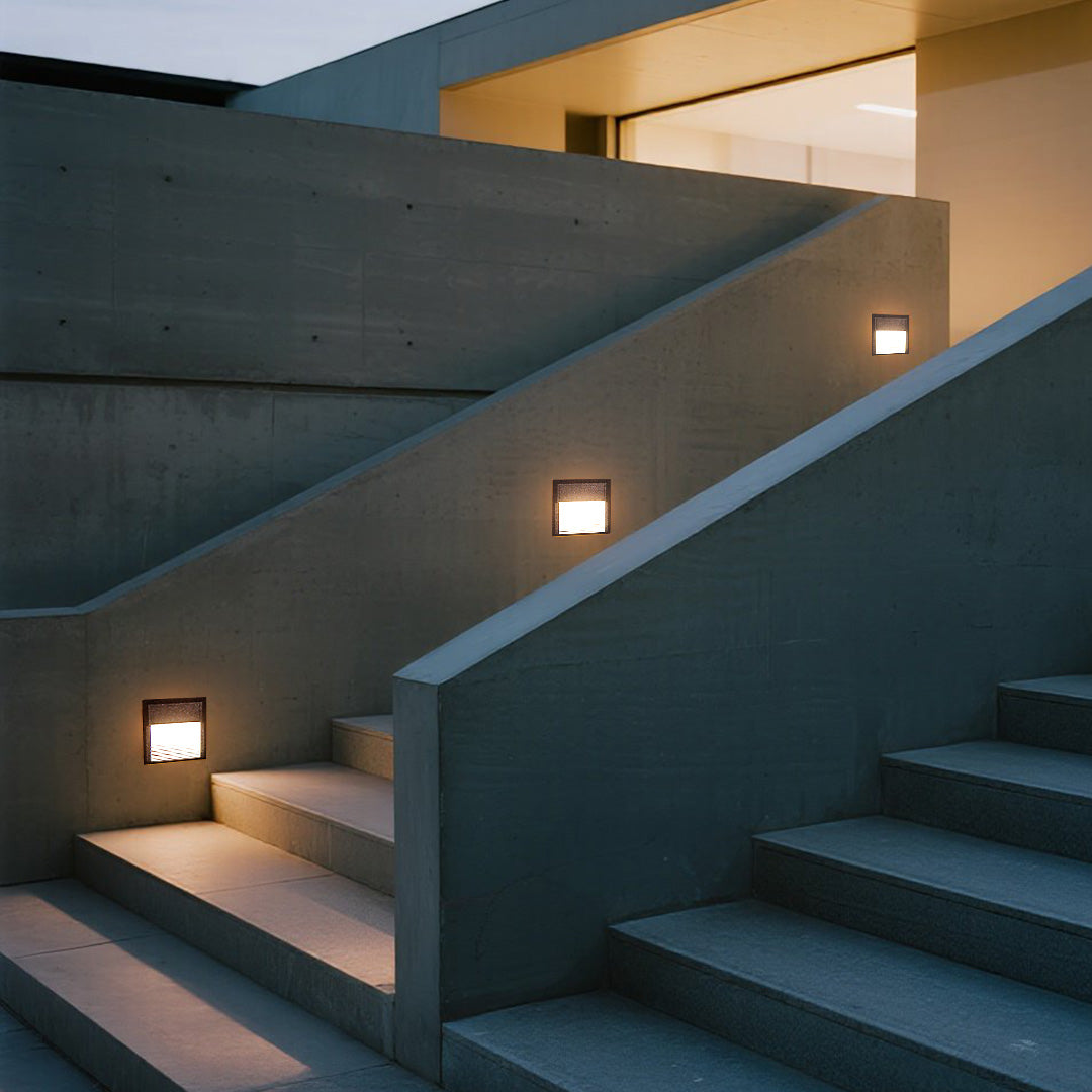 Lester Geometric LED Minimalist Aluminum Outdoor Step Lights