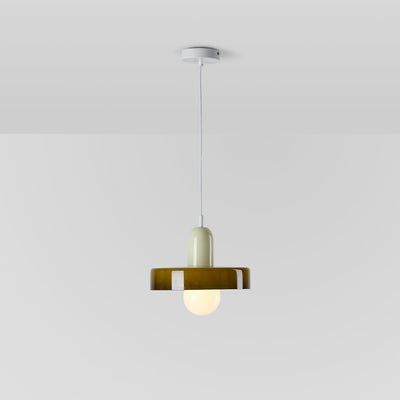 Valentina Vintage LED Glass Pendant Light, Multicolor - Neutral Decor