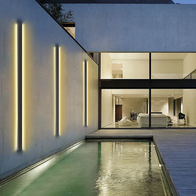 Neal Long LED Linear Modern Iron Outdoor Wall Light