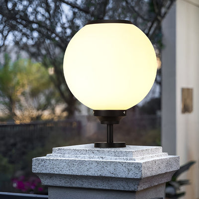 Hael Ball Three Step LED Aluminum Outdoor Post Caps Pillar Light