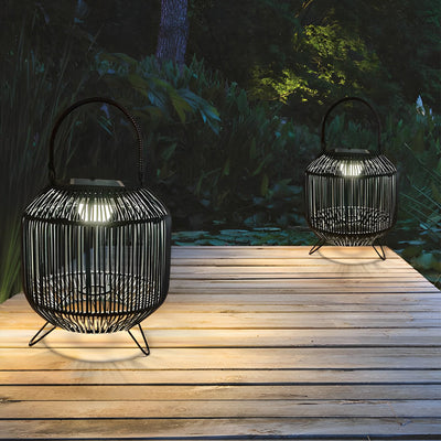 Jasmin Portable LED Retro Rattan Powered Outdoor Light