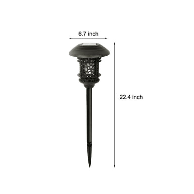 Orson Hollow LED Flame Aluminum Modern Solar Lawn Lights