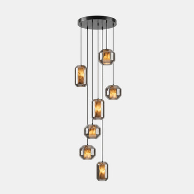 Edenborne Alabaster Glass Cylinder Pendant Light