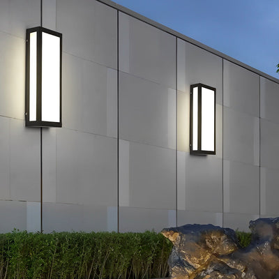 Wealy Rectangular LED Modern Iron Outdoor Exterior Light Wall Lamp
