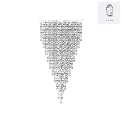 Belora Postmodern Luxury Stone Crystal Chandelier