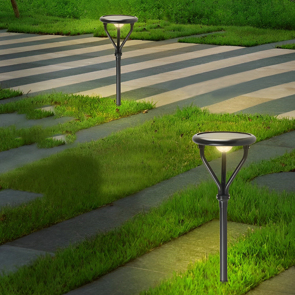 Adrienne Modern LED Aluminum Post – Outdoor Round Light
