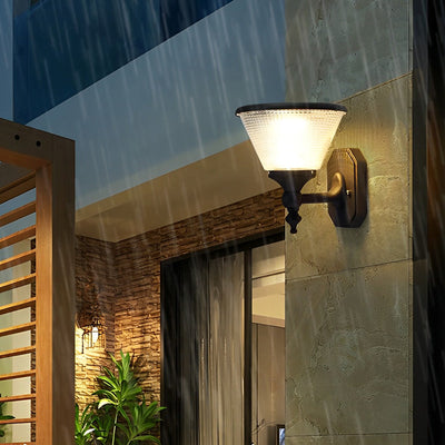 Merlin LED Classic Unique Solar Aluminum Outdoor Wall Light