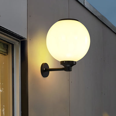Silver Round LED Modern Aluminum Outdoor Wall Lamp