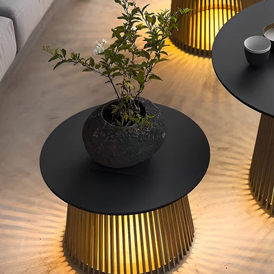 Kin Round Cage RGB Solar Iron Outdoor Table Lanterns