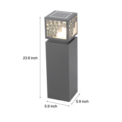 Sean Elegant Snowflake LED Marble Outdoor Lawn Lamp