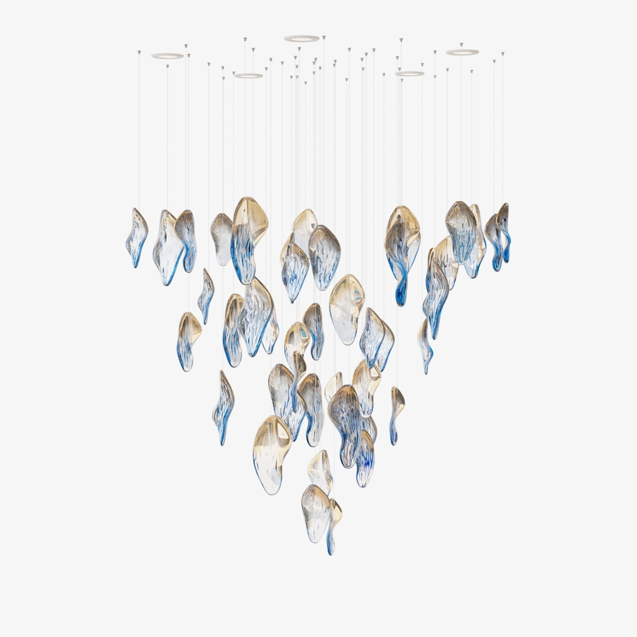 Asteria Wave Blown  Glass Customize Chandelier