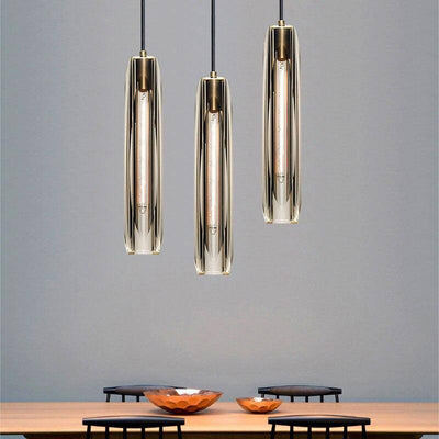 Arisha Brass Designer LED Glass Pendant Lamp - Neutral Decor